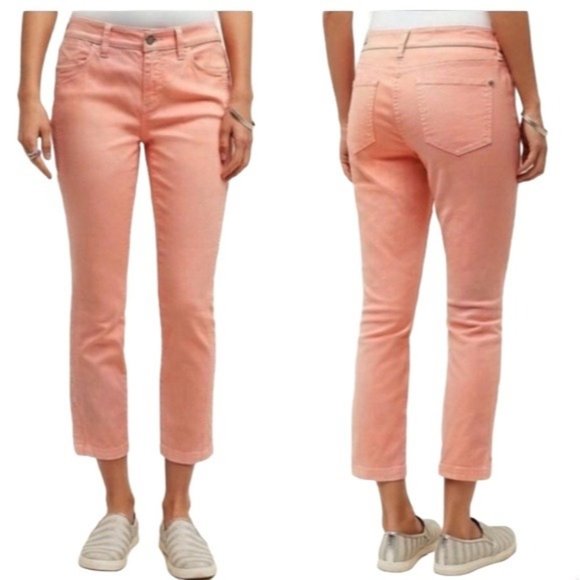 ANTHROPOLOGIE PILCRO and the Letterpress Peach Jeans Size 28 - Picture 6 of 11